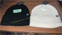 2 ct Alpine Stocking Caps, White & Black