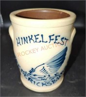 Hinklefest Fredericksburg pa crock apx 7in tall