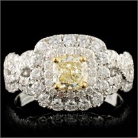 18K Gold 1.52ctw Fancy Diamond Ring