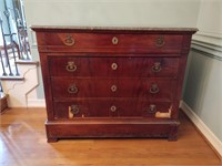Marble Top Philippe Style 4 Drawer Dresser