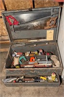 Carpenters Tool Chest with an assortment of