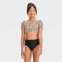 Girls' Leopard Spot Printed Bikini Set - Cat &