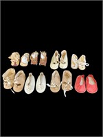 8 Pairs of Assorted Vintage Doll Shoes