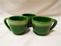 (3) Tamac Pottery Frosty Pine Coffee Tea Cups