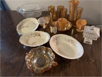 Two homer Laughlin, serving bowls and other