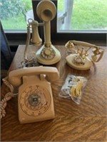 Three rotary phones. They still work!