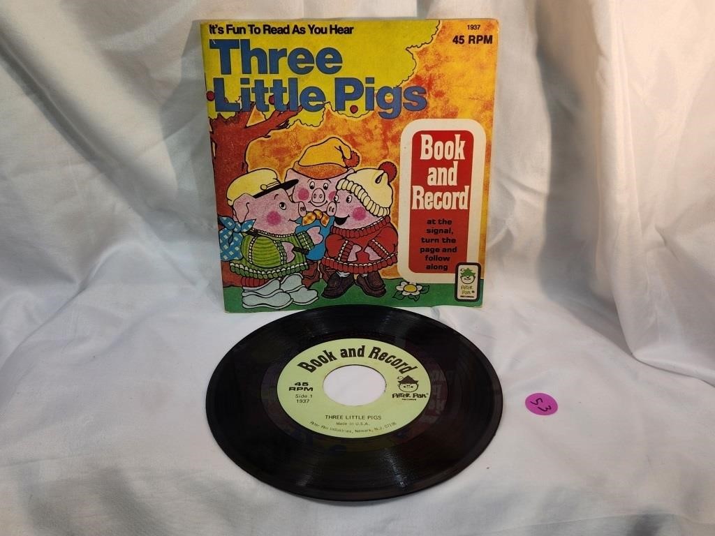 1937 Three LIttle Pigs book & record