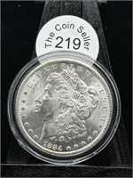 1884 CC Morgan Silver Dollar UNC