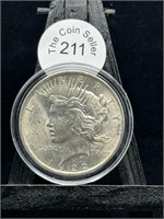 1922 Peace Dollar No Mint Mark UNC