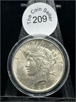 1922 Peace Dollar No Mint Mark UNC