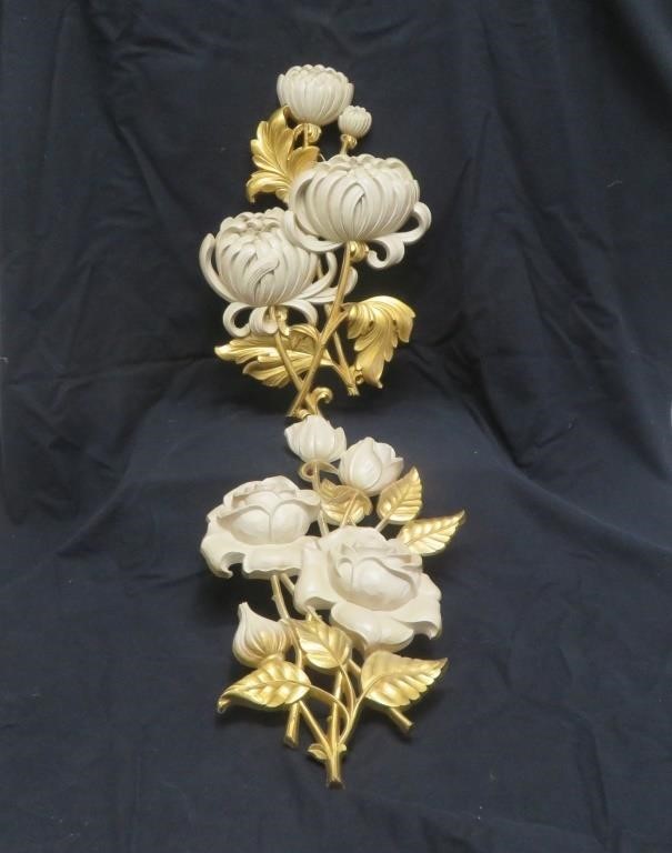 Flower Wall Hanging 1962 Filigree Ornate