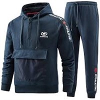 W JIANWANG Track Suits For Men Set 2 Piece