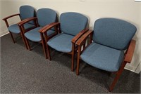 MAHOGANY ARM GUEST CHAIRS 2X
