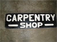 Wooden Carpentry Sign  38x12 inches