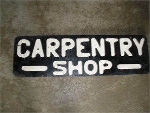 Wooden Carpentry Sign  38x12 inches