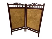 Victorian mahogany folding screen