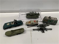 Selection of Defence Force Tin Toys inc Tank etc