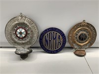 3 x Misc Vintage Car Automobile Badges