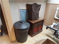 1 drawer 2 door cabinet & trash can