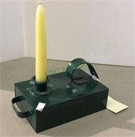Tin candle box/candle holder - single drawer
