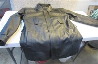 Large 100% Leather Coat "Charles Klein"