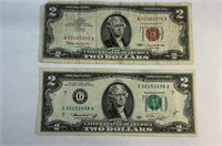 1963 & 1976 TWO DOLLAR BILLS