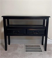 BLACK SIDE TABLE W/ DRAWERS