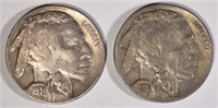 2-1931-S BUFFALO NICKELS, AU