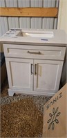35"t 30" w 22"d weathered gray vanity with top