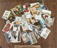 VINTAGE POSTCARDS-MOSTLY USED W/POSTAGE STAMPS