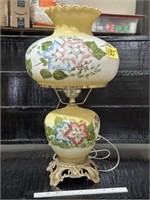 VINTAGE HAND PAINTED ELECTRIC LAMP