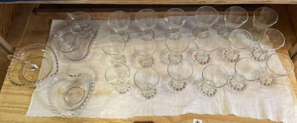 23 PCS OF CANDLEWICK GLASSWARE