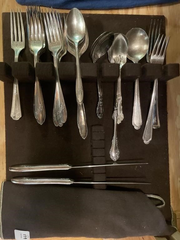 ASSORTED SILVERPLATE FLATWARE - 31 PCS