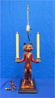 Unique " Fox In Tails " Table Lamp 32" Tall