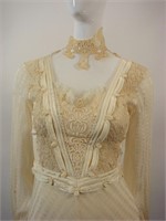 Vintage 1970s White Romantic Maxi Dress