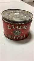 Vintage lion coffee tin