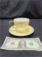 Translucent Yellow Japan Tea Cup & Saucer