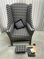 PRIMITIVE ACCENT UPHOLSTERED CHAIR