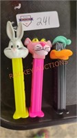 Vintage pez dispensers, bugs Bunny, pink panther