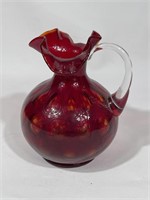 Vintage Amberina Coin Dot Pitcher