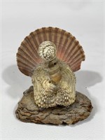 Folk Art Seashell Turkey