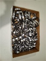 Lot of Assorted Size Stainless Hose Clamps