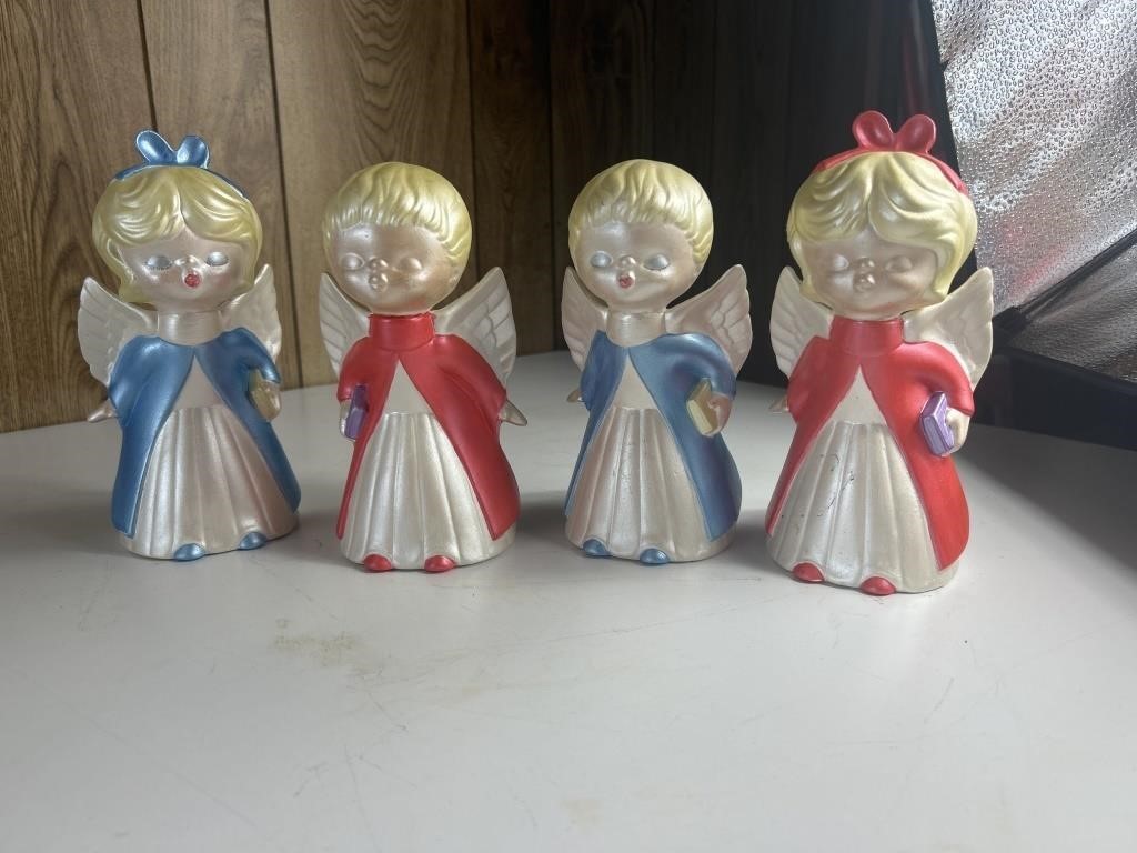 Set of 4 ceramic Angel decor