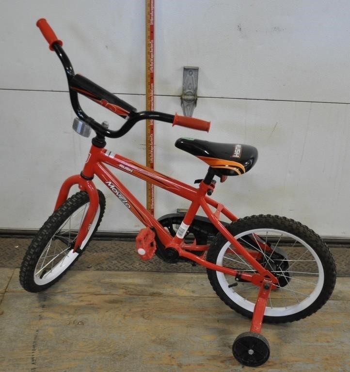 Kids bicycle with training wheels, 16" wheels