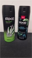Two new 4 oz cans of axe wild bamboo and aqua