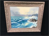 Gold Framed Ocean Painting