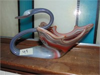 Vintage/Retro Blown Glass Swan