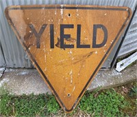 "Yield" Metal Road Sign