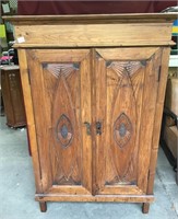 Ornate Hand Carved Walnut Cabinet