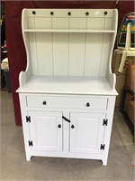 Great Painted Hutch Cabinet, Knotty Pine Wood